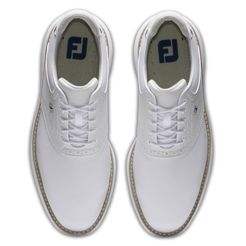 FOOTJOY Footjoy Traditions Golf Shoes - Wide White - 57903