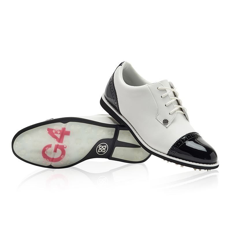 GFORE G Fore Ladies Cap Toe Gallivanter Golf Shoes - Snow/Onyx