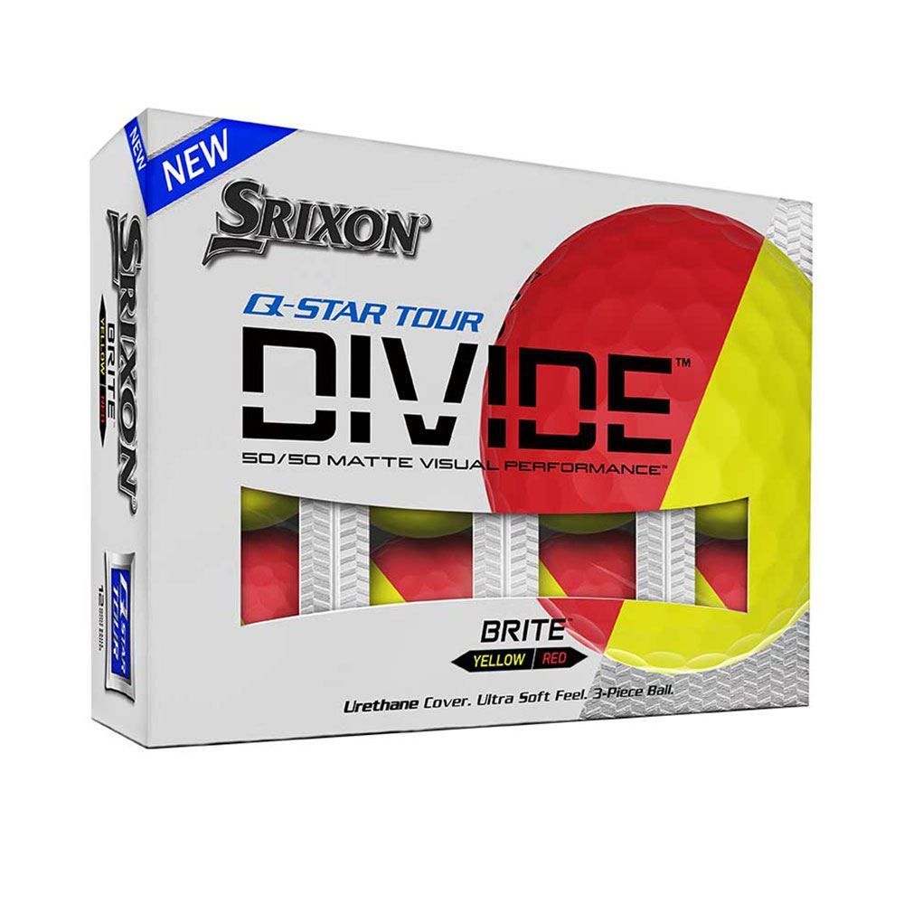 SRIXON Srixon Q Star Tour Divide Yellow/Red Golf Balls