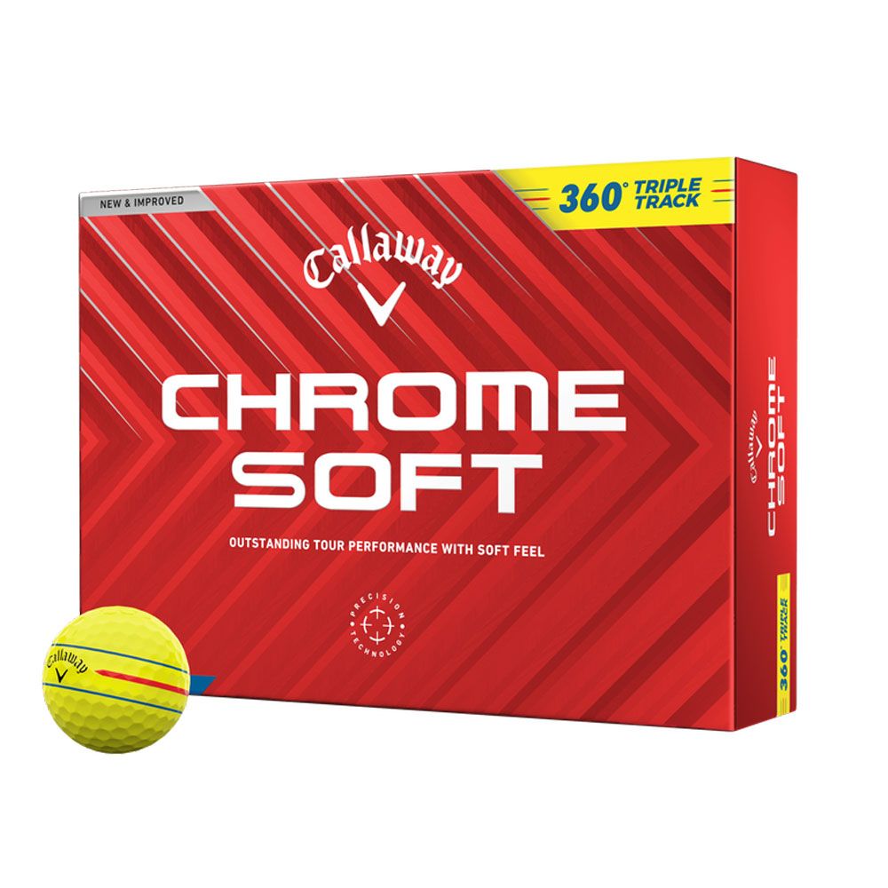 CALLAWAY Callaway Chrome Soft 360 Triple Track Yellow Dozen Pack