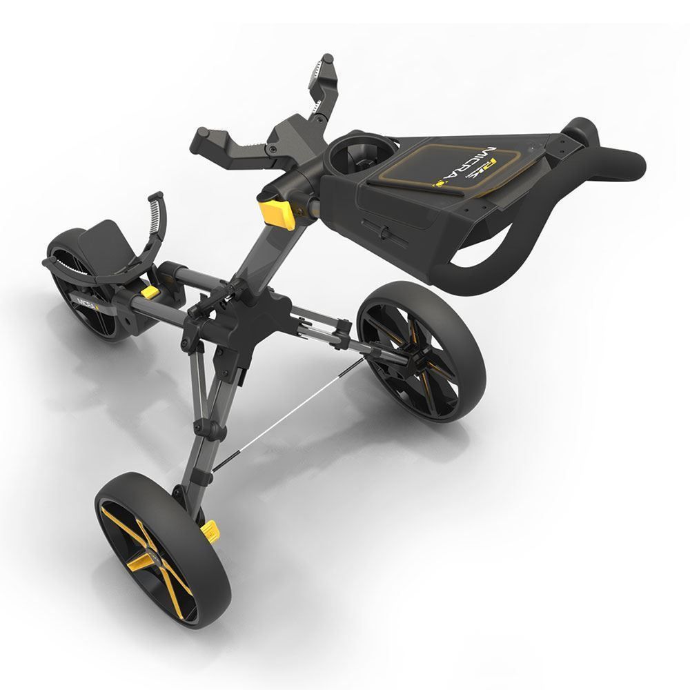 POWAKADDY Powakaddy Micra Push Cart Gunmetal/Yellow