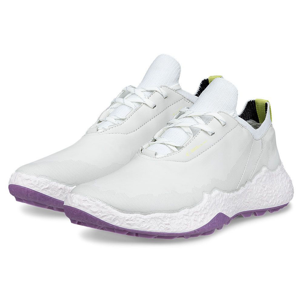 ECCO Ecco Womens H5 Leather Golf Shoes White Lavender