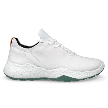 Ecco Womens H5 Leather Golf Shoes White Green