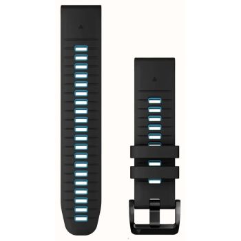 Garmin QuickFit 22mm Watch Strap Black/Cirrus Blue Silicone