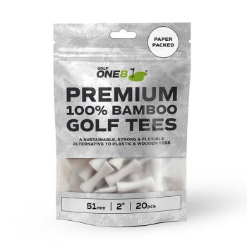 Golf One8 Bamboo 51mm Castle 20 Piece Tees White