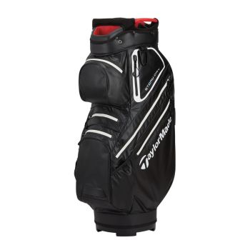 TaylorMade Storm Dry Waterproof Cart Bag - BLK/WHT/RED