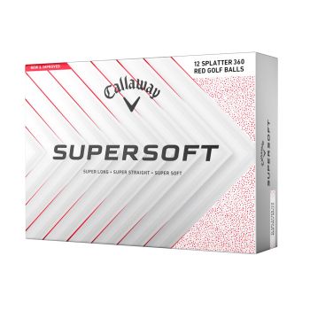 Callaway Supersoft Red Splatter Dozen Golf Balls