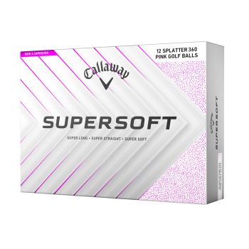 Callaway Supersoft Pink Splatter Dozen Golf Balls