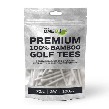 Golf One8 Bamboo 70mm 100 Piece Tees White