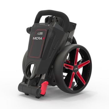 Powakaddy Micra Push Cart Gunmetal/Red