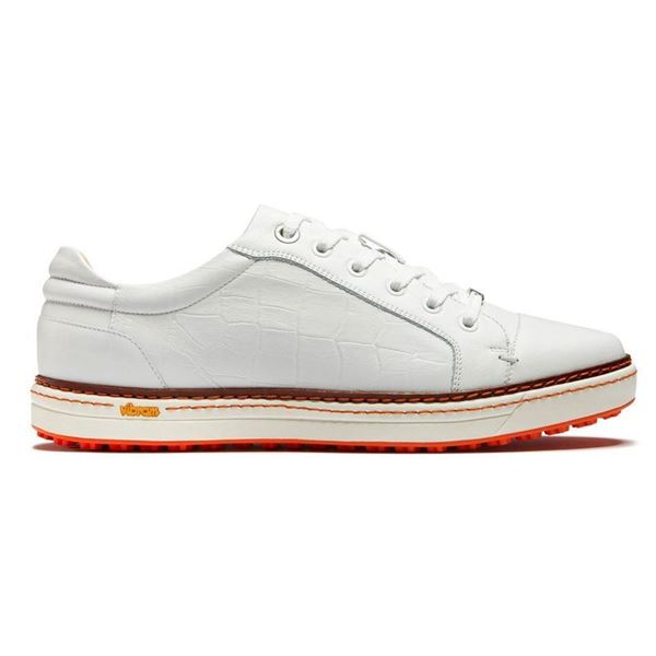 Royal Albatross Club Croco Golf Shoes - White