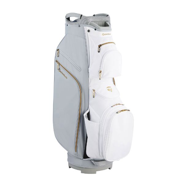 TaylorMade Kalea Gold Cart Bag Grey White