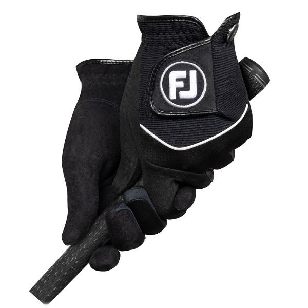 FootJoy Mens RainGrip Black Pair of Gloves For the Right Handed Golfer 2024